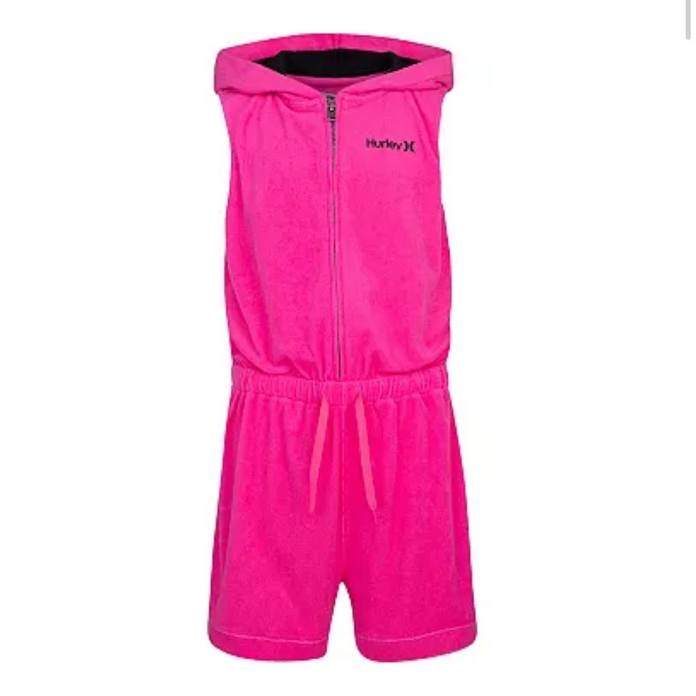 Girls XL 13-15 YRS Hurley Hooded Romper Swimsuit Coverup